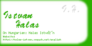 istvan halas business card